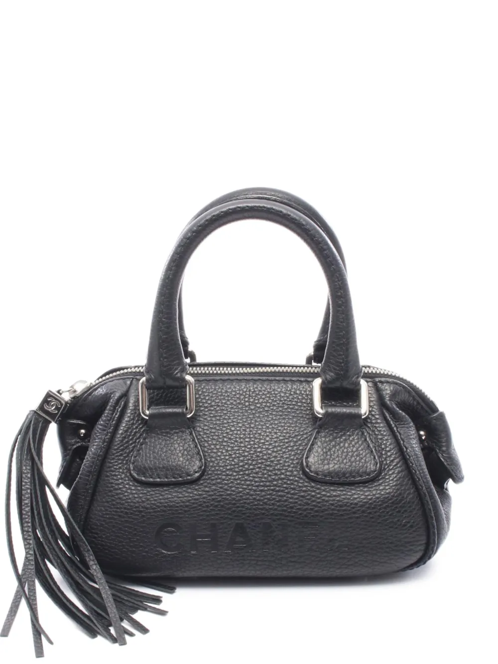 CHANEL Pre-Owned 2003-2004 CC tassel shoulder bag - Black