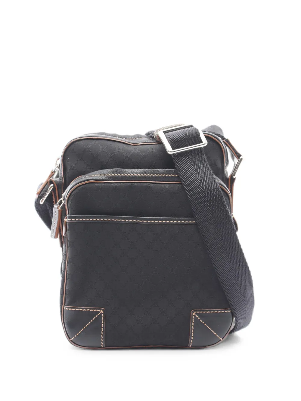 Pre-owned Celine 2000s Macadam Crossbody Bag In Black