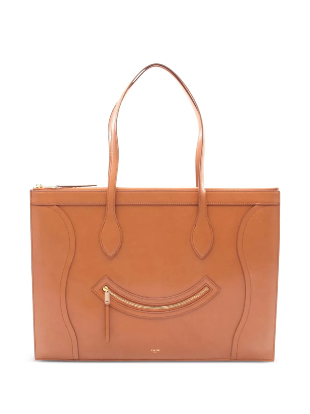 Celine Pre-Owned 2020s Flat Luggage leather tote bag - Brown