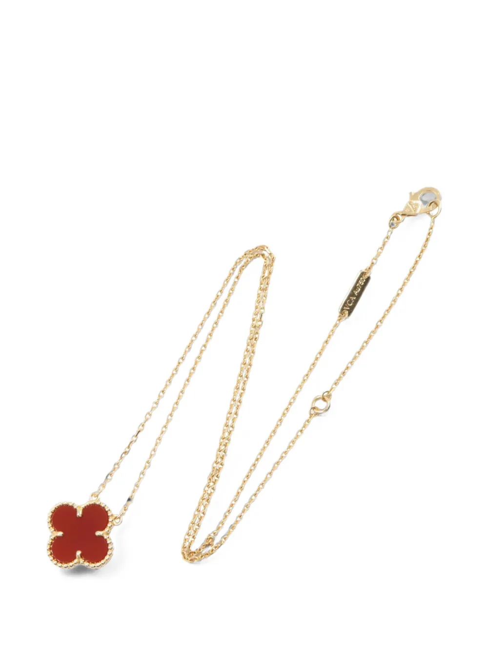 Van Cleef & Arpels Pre-Owned 2010s Alhambra carnelian necklace - Oro