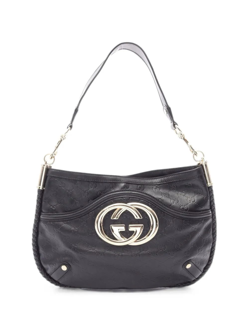 Gucci Pre-Owned 2010s Britt Interlocking GG shoulder bag - Nero