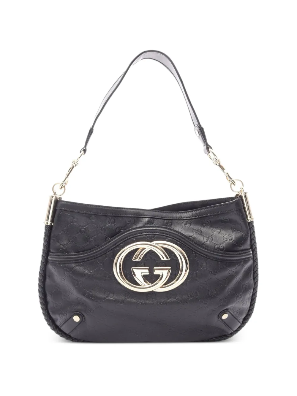 Gucci Pre-Owned 2010s Britt Interlocking GG shoulder bag - Nero