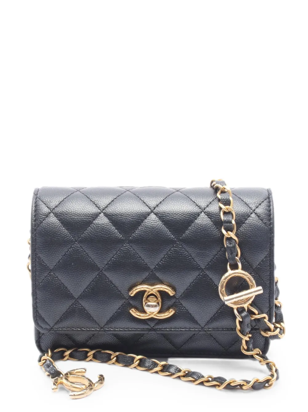 CHANEL Pre-Owned 2021 quilted leather mini bag - Nero