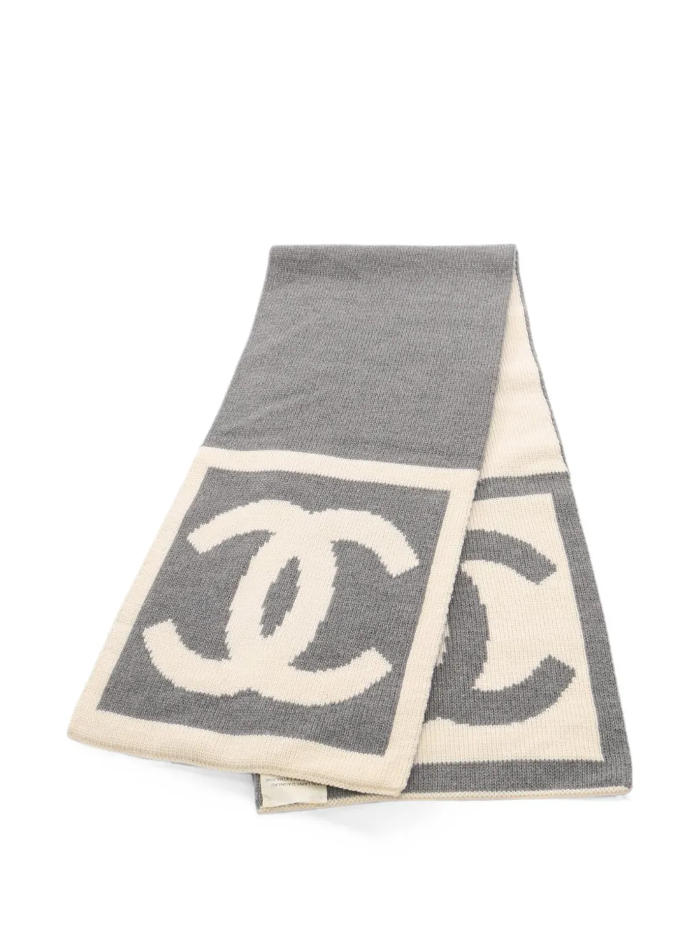 CHANEL Pre-Owned 1986-1988 Coco Mark scarf - Grau