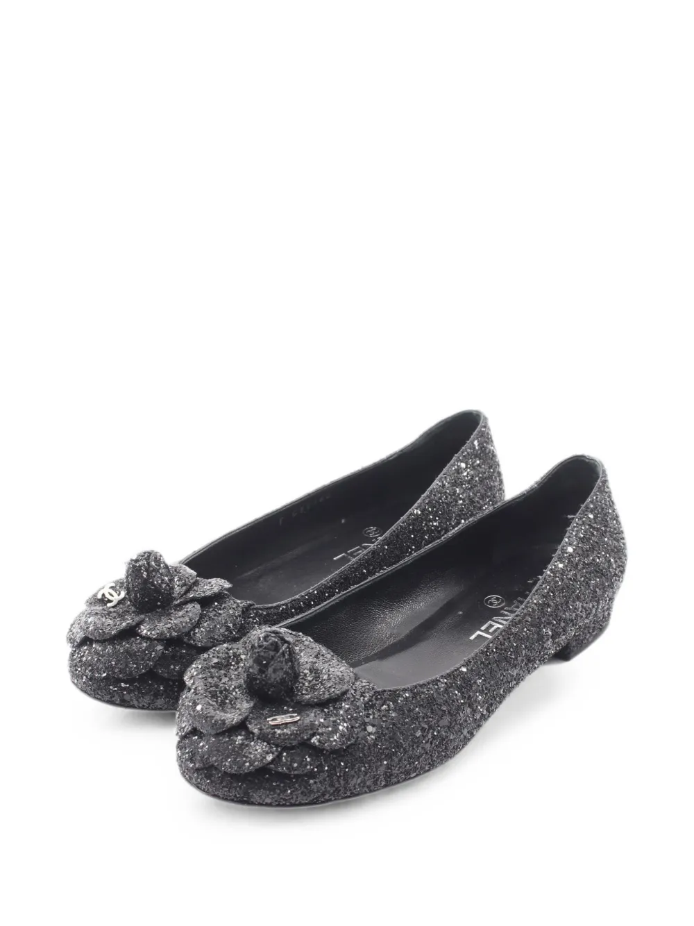 CHANEL Pre-Owned 1986-1988 Camellia ballet flats - Black