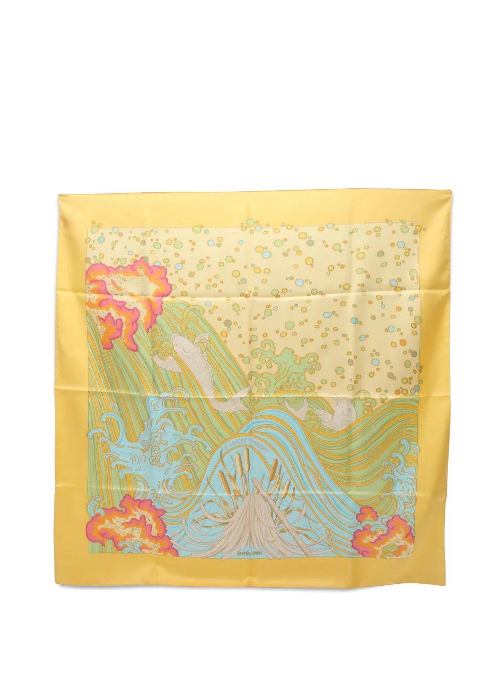 Hermès Pre-Owned 2010s A Contre Courant scarf - Gelb