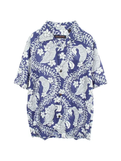 Louis Vuitton Pre-Owned camisa manga corta con hojas estampadas 2010