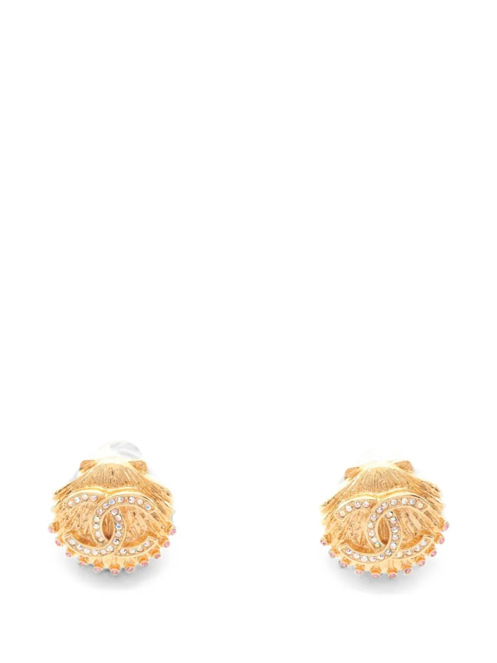 CHANEL Pre-Owned 1986-1988 Coco Mark motif earrings - Oro