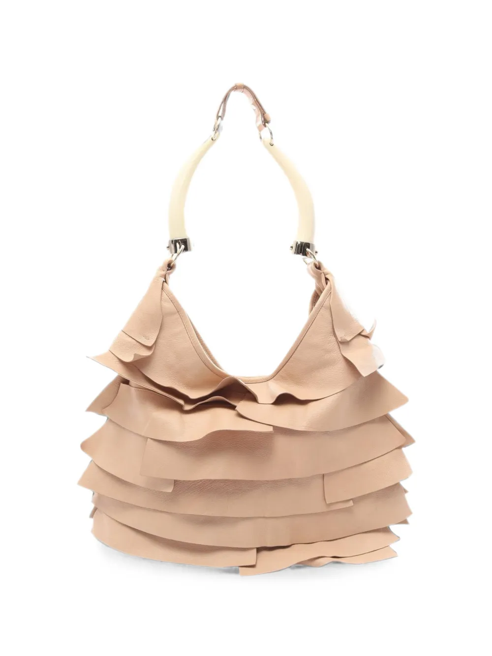 Saint Laurent Pre-Owned 2010s Saint-Tropez tiered shoulder bag - Toni neutri