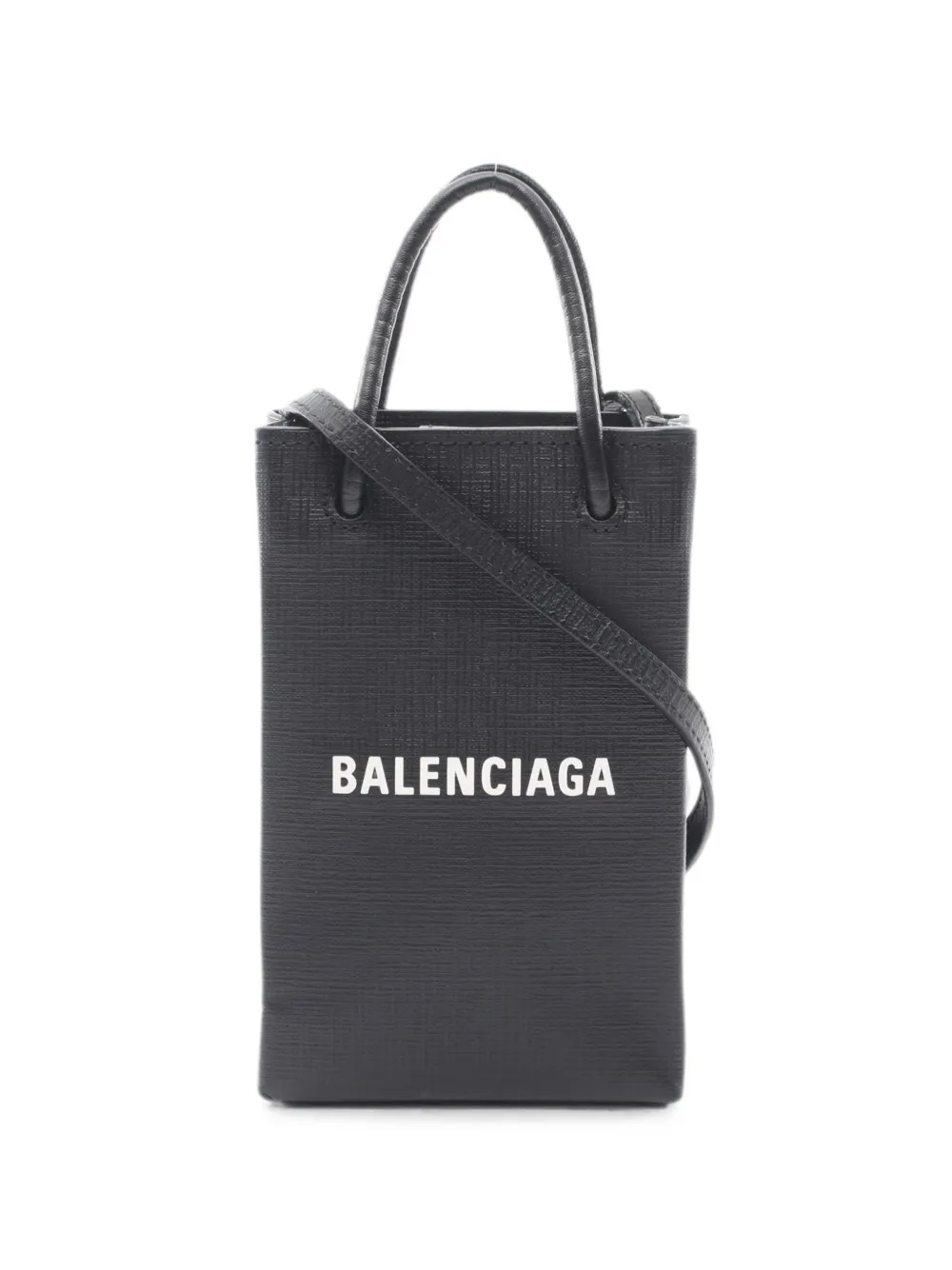Balenciaga Pre-Owned 2000s logo-print phone-holder mini bag - Nero