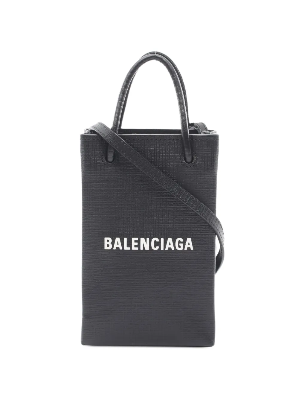 Balenciaga Pre-Owned 2000s logo-print phone-holder mini bag - Schwarz