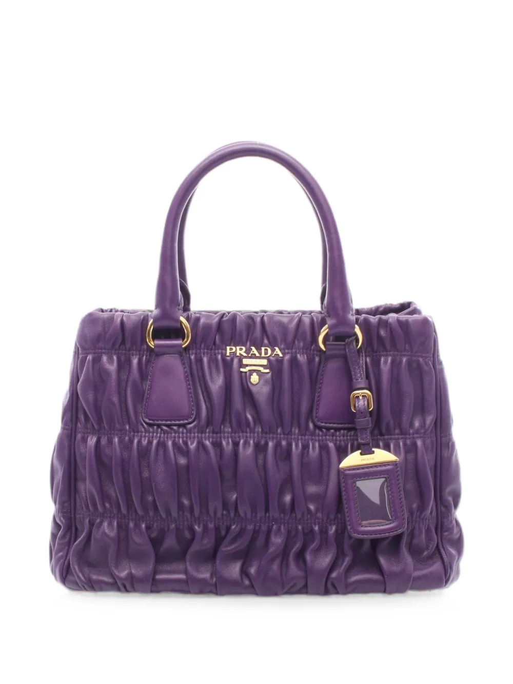 Prada Pre-Owned 2000s ruched leather handbag - Purple