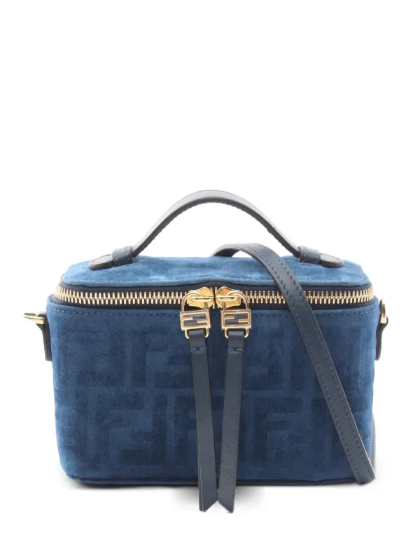 Fendi Pre-owned 2020s Vanity FF Tote Bag in Blue