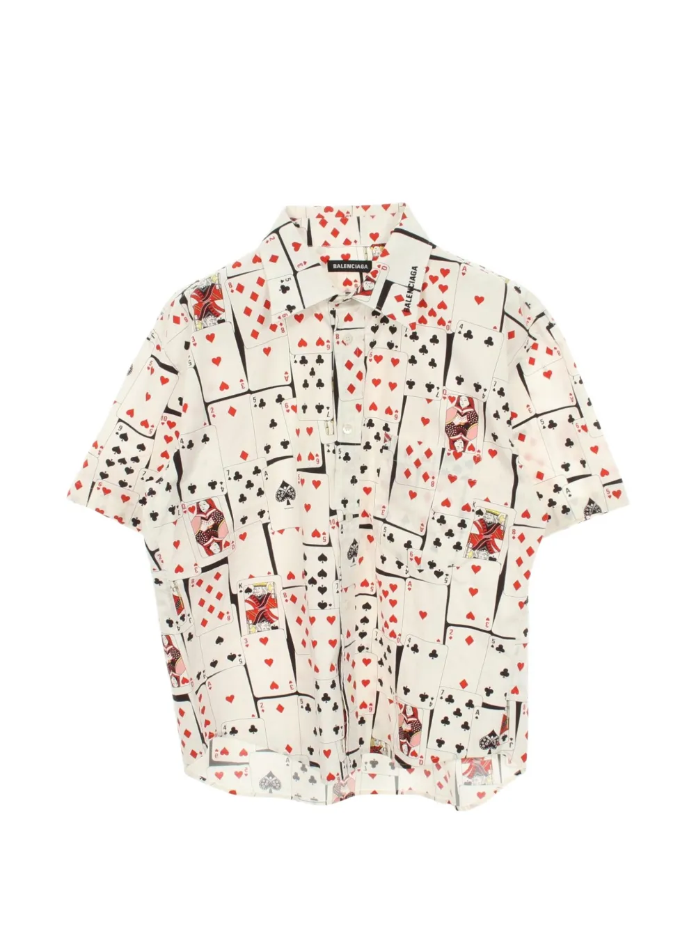 Balenciaga Pre-Owned 2000s playing card-print shirt - Bianco