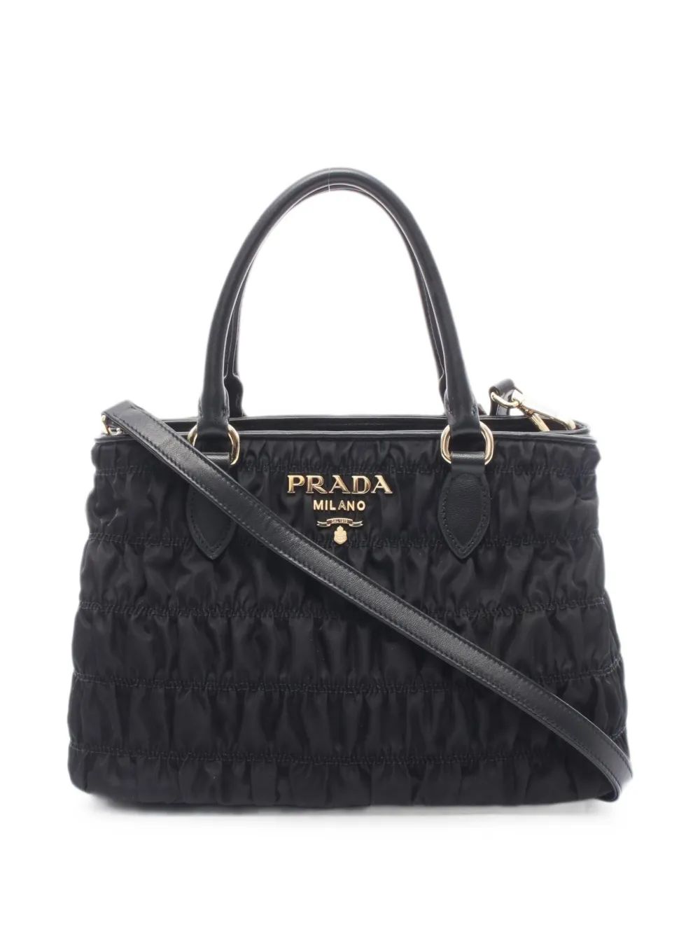 Prada Pre-Owned 2010s Tessuto Gaufre two-way handbag - Nero