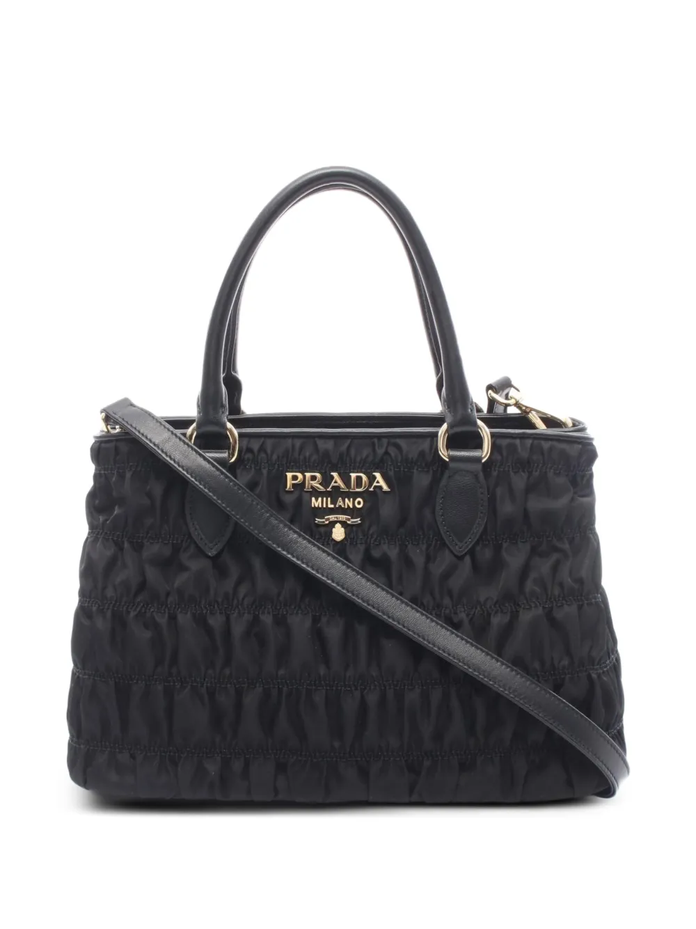 Prada Pre-Owned 2010s Tessuto Gaufre two-way handbag - Black