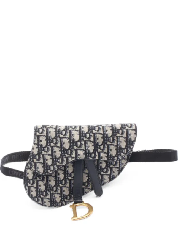 Dior Pre-owned 2010s Saddle Oblique Belt Bag in Blue