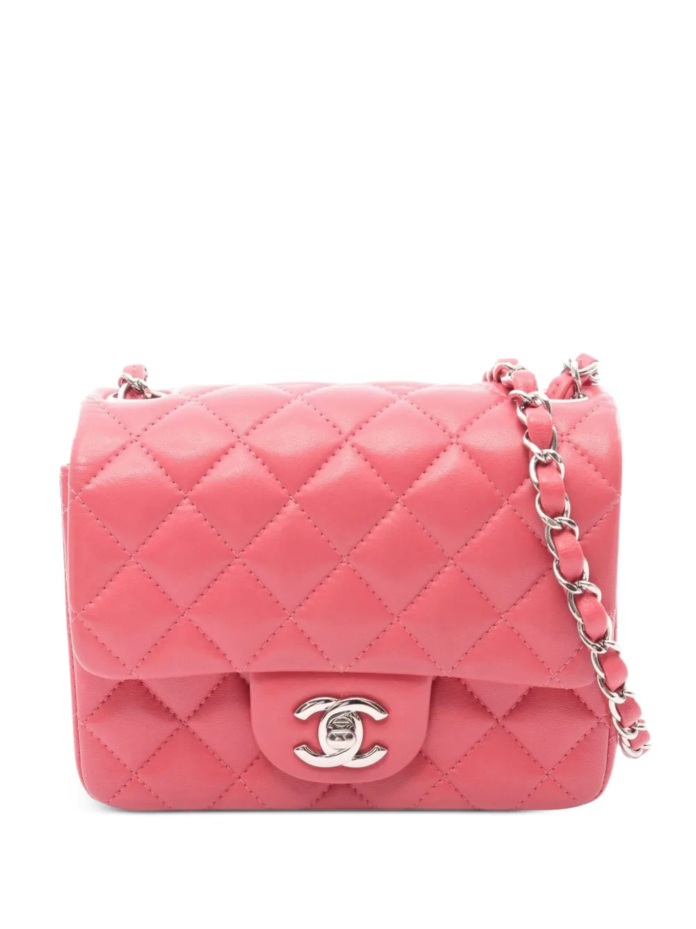 CHANEL Pre-Owned 2019 Matelassé mini shoulder bag - Rosa