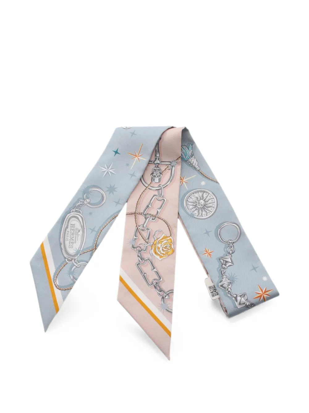 Hermès Pre-Owned 2020s C'est La Fête scarf - Blu