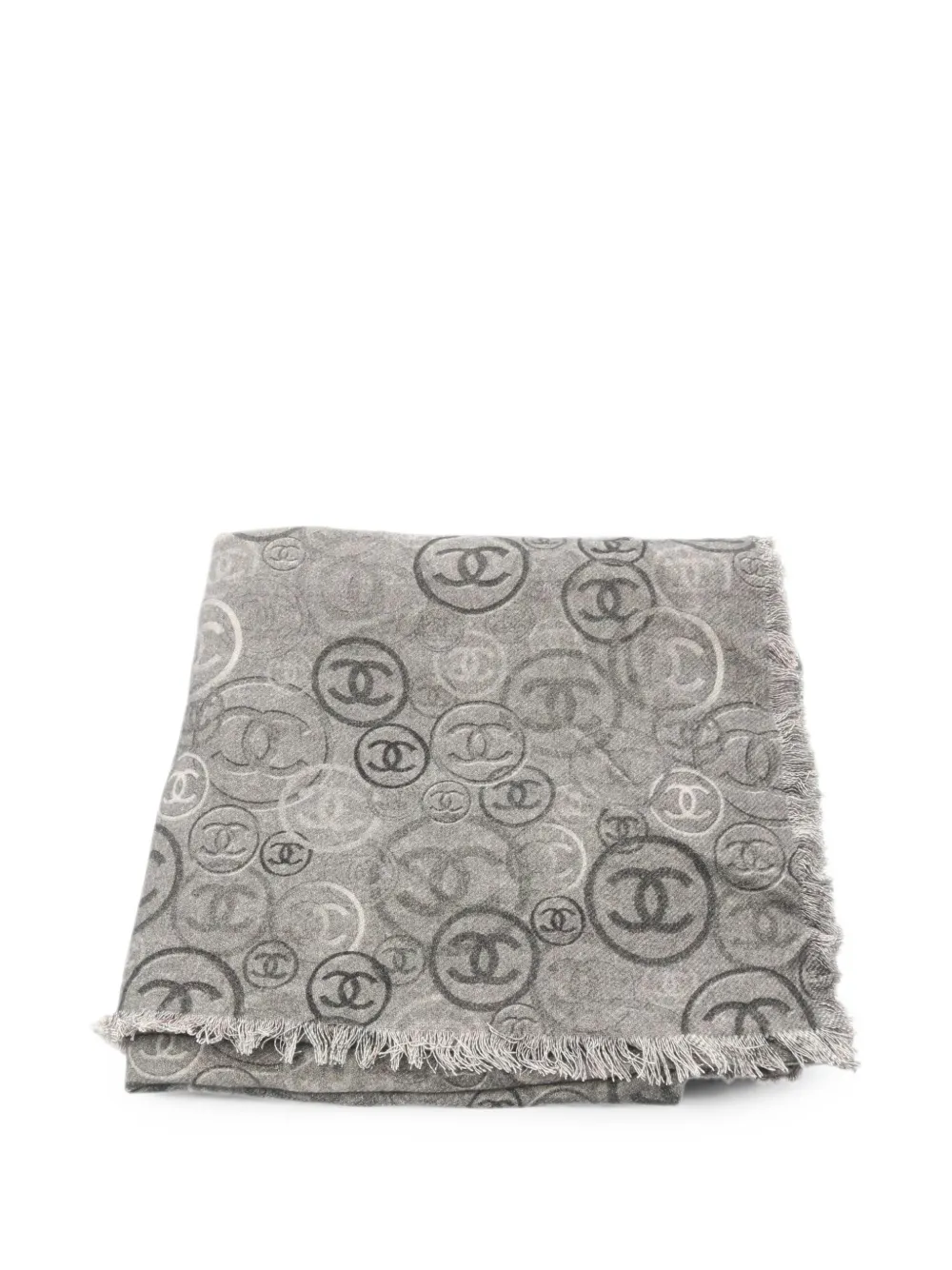 CHANEL Pre-Owned 1986-1988 CC logo poncho - Grigio