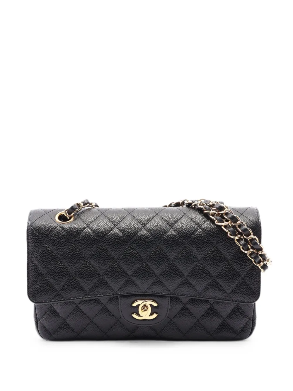 CHANEL Pre-Owned 2018-2019 matelassé Caviar shoulder bag - Black