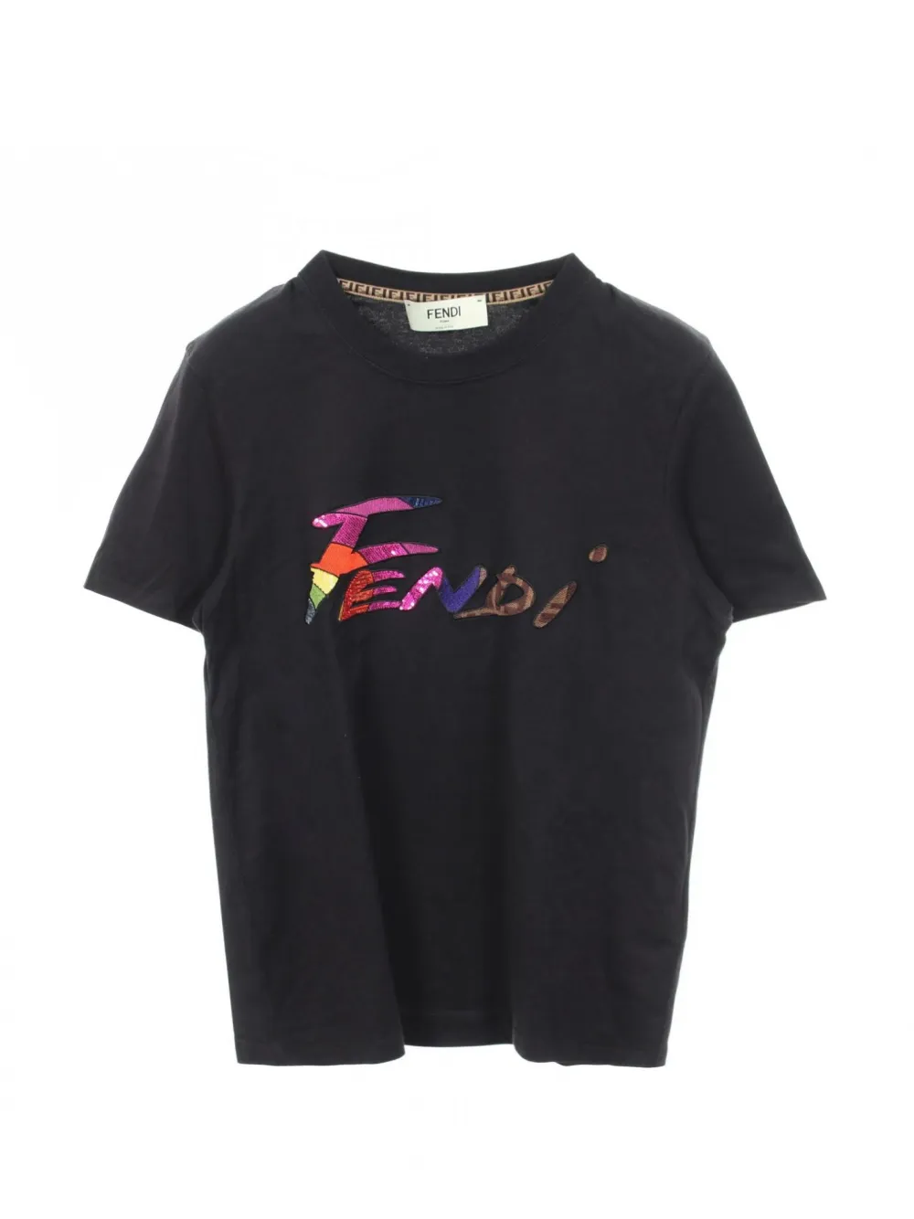 Fendi Pre-Owned 2010s sequin-embellished T-shirt - Schwarz