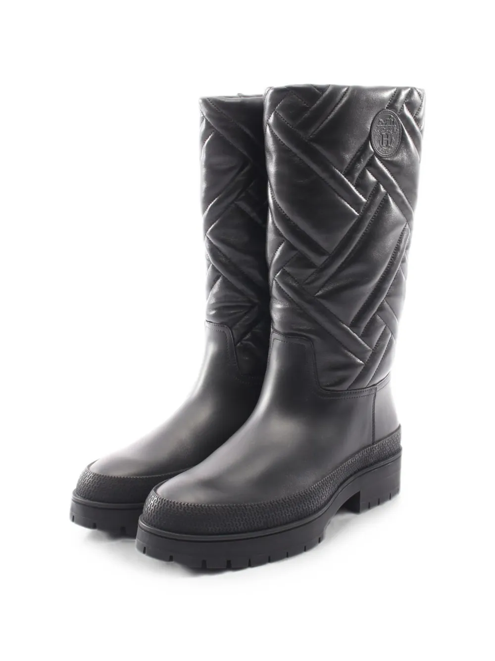 Hermès Pre-Owned 2020s Mosaic Fuji boots - Nero