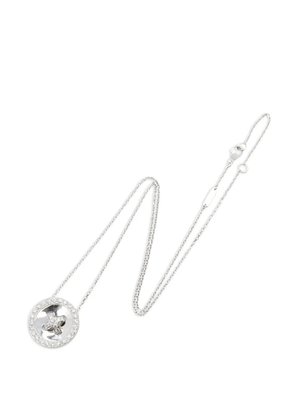 Van Cleef & Arpels Pre-Owned 2010s Boutonniere diamond necklace - Argento