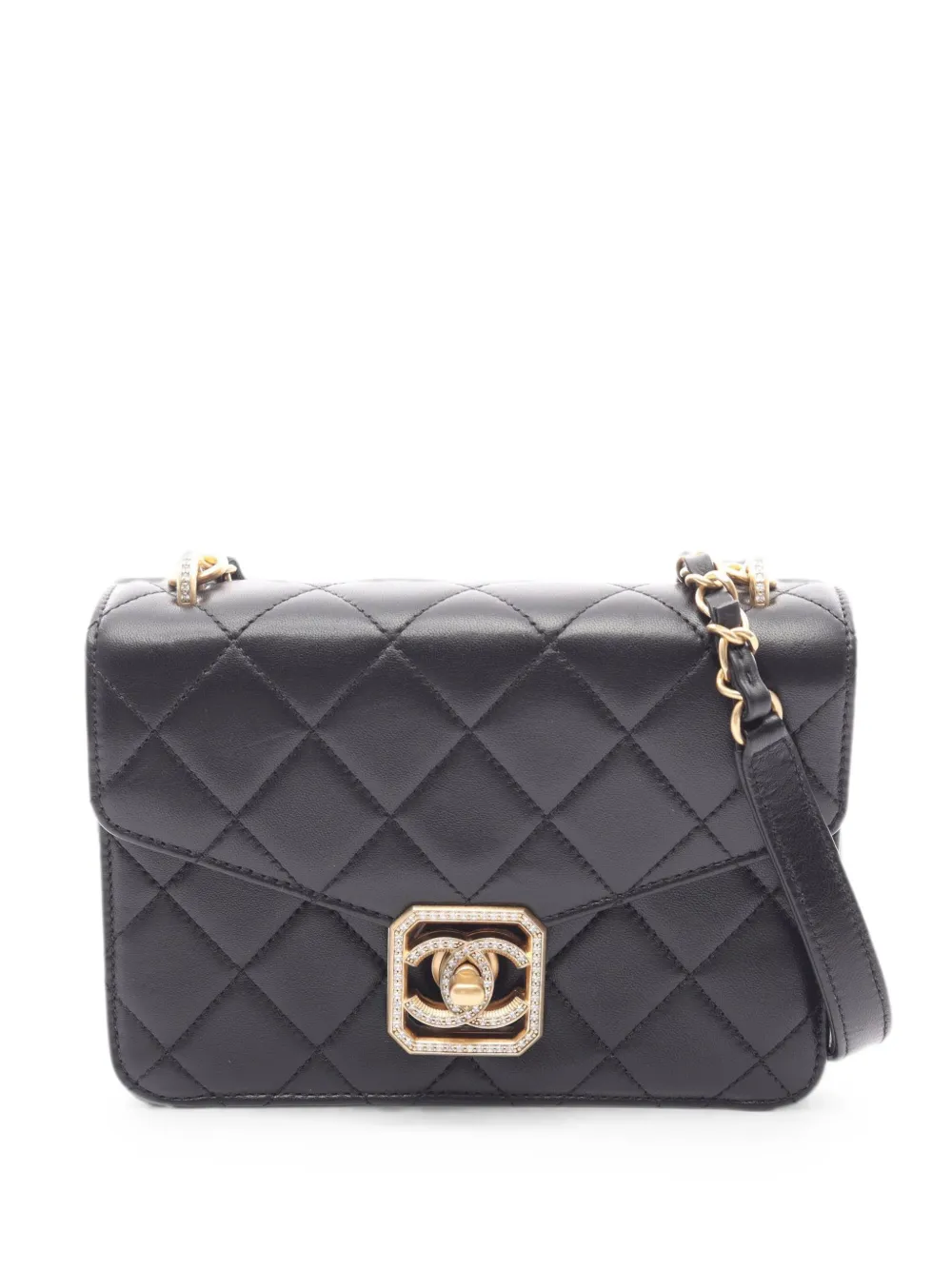 CHANEL Pre-Owned 2021 Matelasse leather shoulder bag - Black