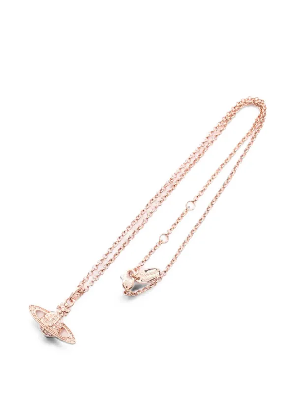 Vivienne Westwood Pre-owned Mini Bas Relief Rhinestone Necklace in Pink