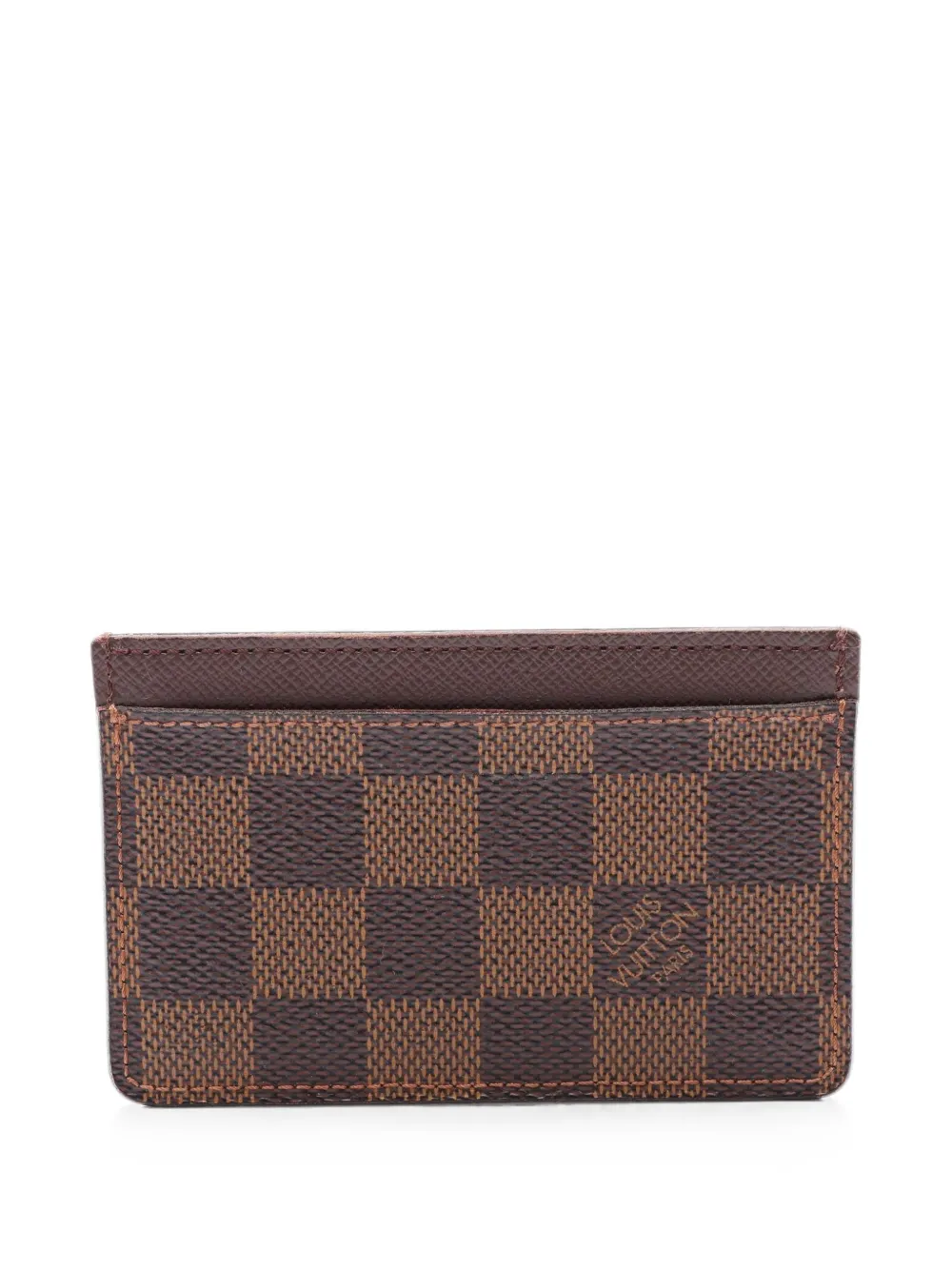 Louis Vuitton Pre-Owned 2008 Damier Ebene card holder - Marrone