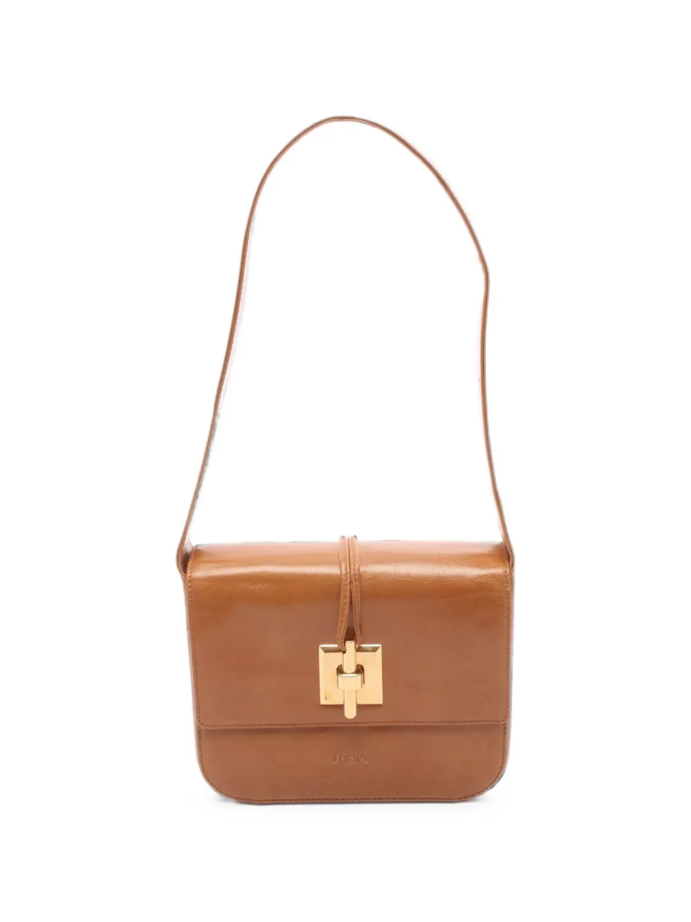 Loewe Pre-Owned 2000s turn-lock shoulder bag - Marrone
