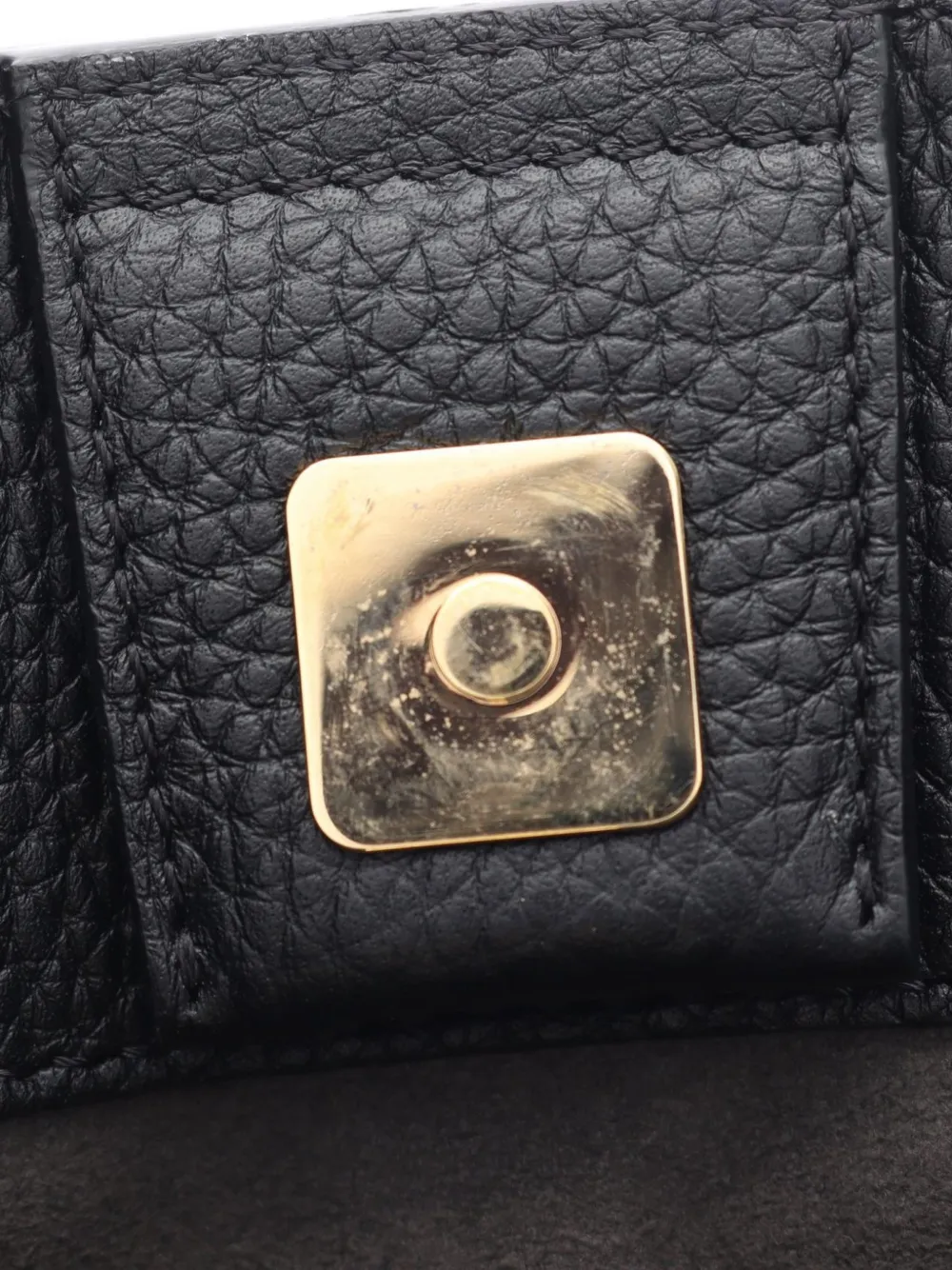 Fendi Pre-owned 2010s FF Leather Tote Bag in Black, view 4