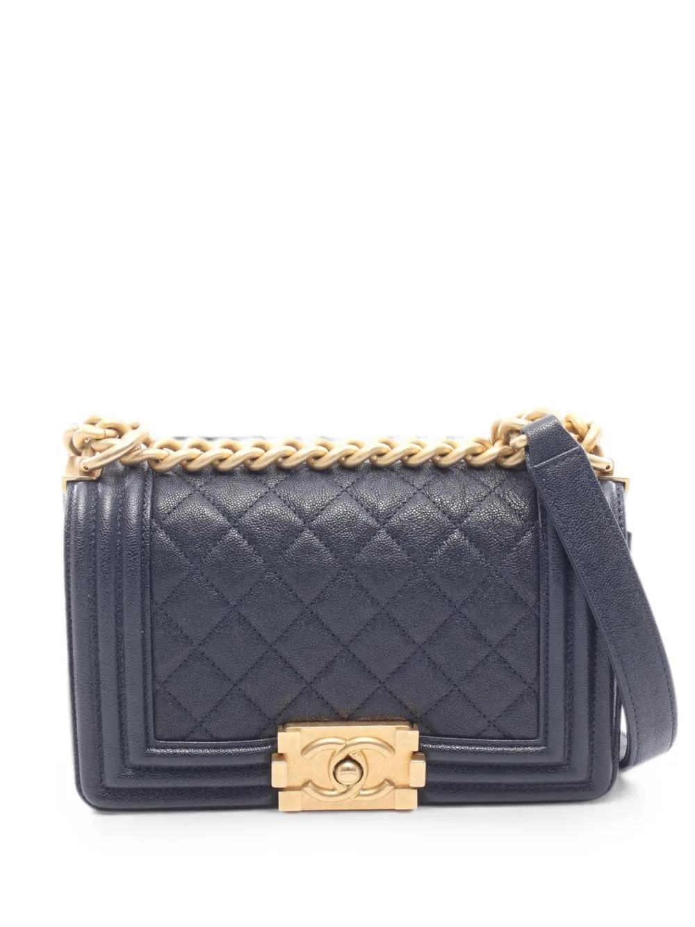 CHANEL Pre-Owned 2019 small Boy Chanel quilted shoulder bag - Blu