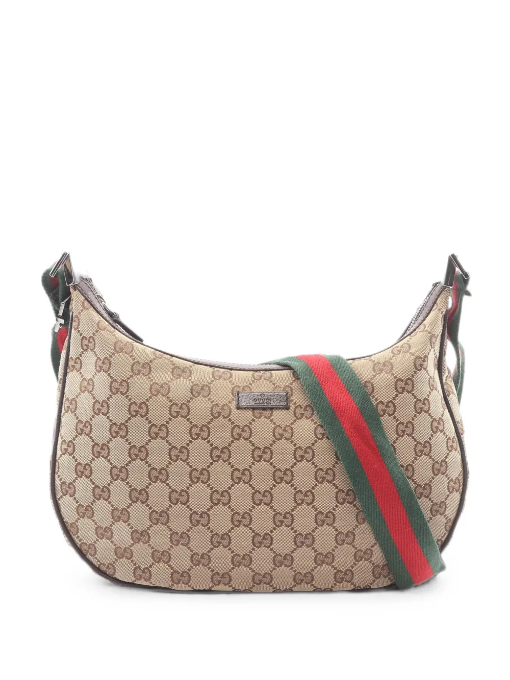 Gucci Pre-Owned 2000s GG canvas Web-stripe shoulder bag - Toni neutri