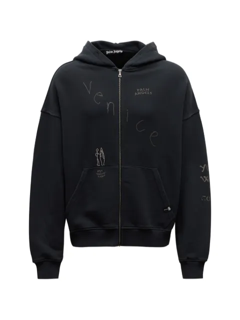 Palm Angels embellished logo-print hoodie