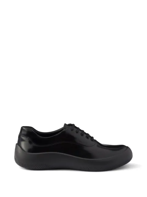 Prada brushed leather sneakers
