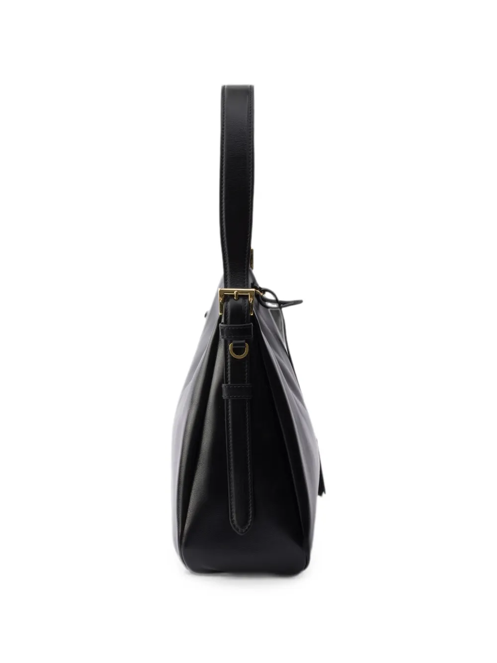 Prada Medium Aimée leren schoudertas Zwart