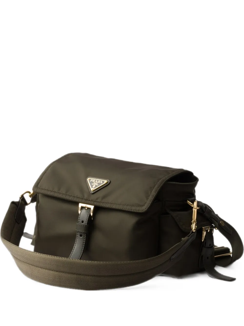 Prada Explore medium Re-Nylon shoulder bag with flap - Grün