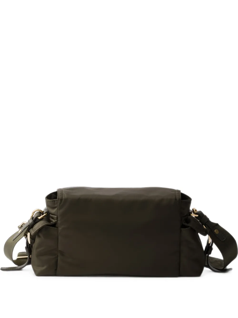 Prada Explore medium Re-Nylon shoulder bag with flap - Verde
