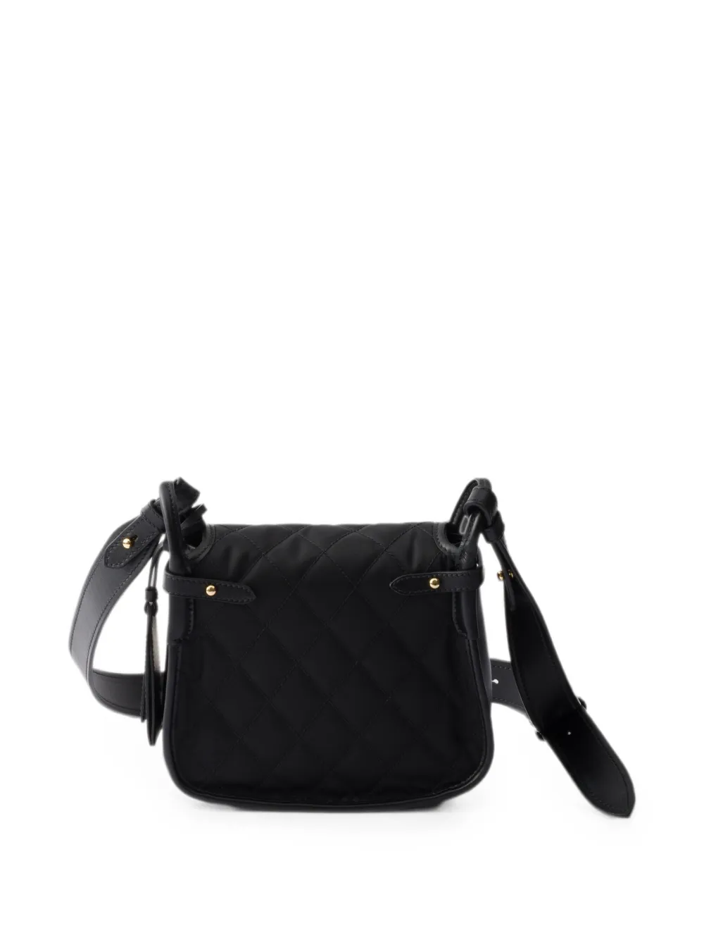 Prada Corsaire Re-Nylon en leren mini-schoudertas Zwart