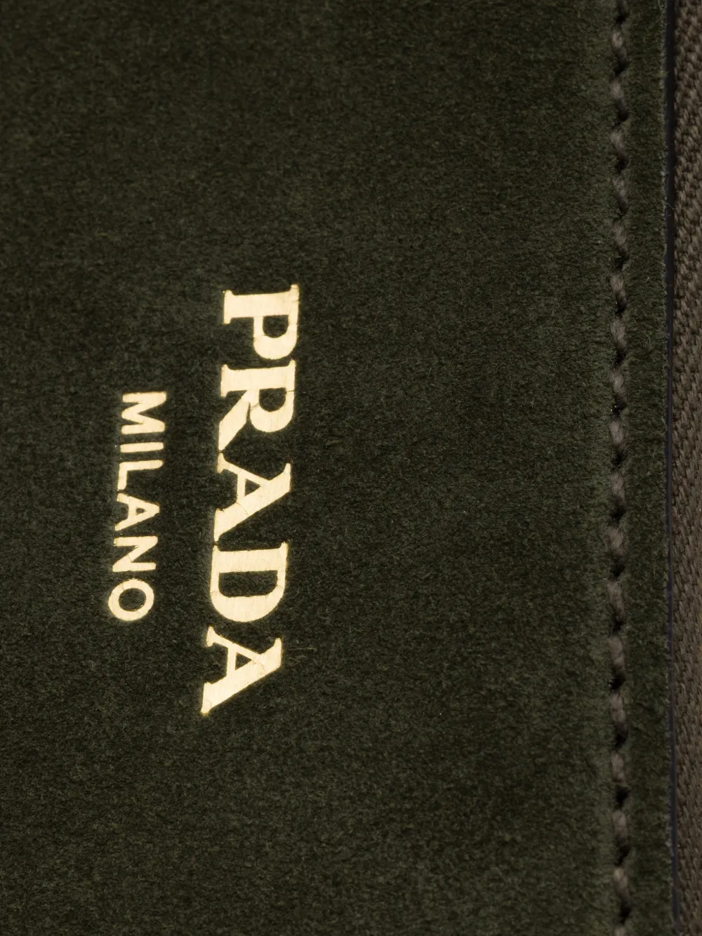 Prada Grote suède shopper Groen