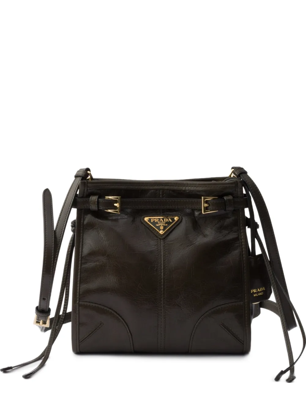 Prada Bonnie leather mini shoulder bag - Verde