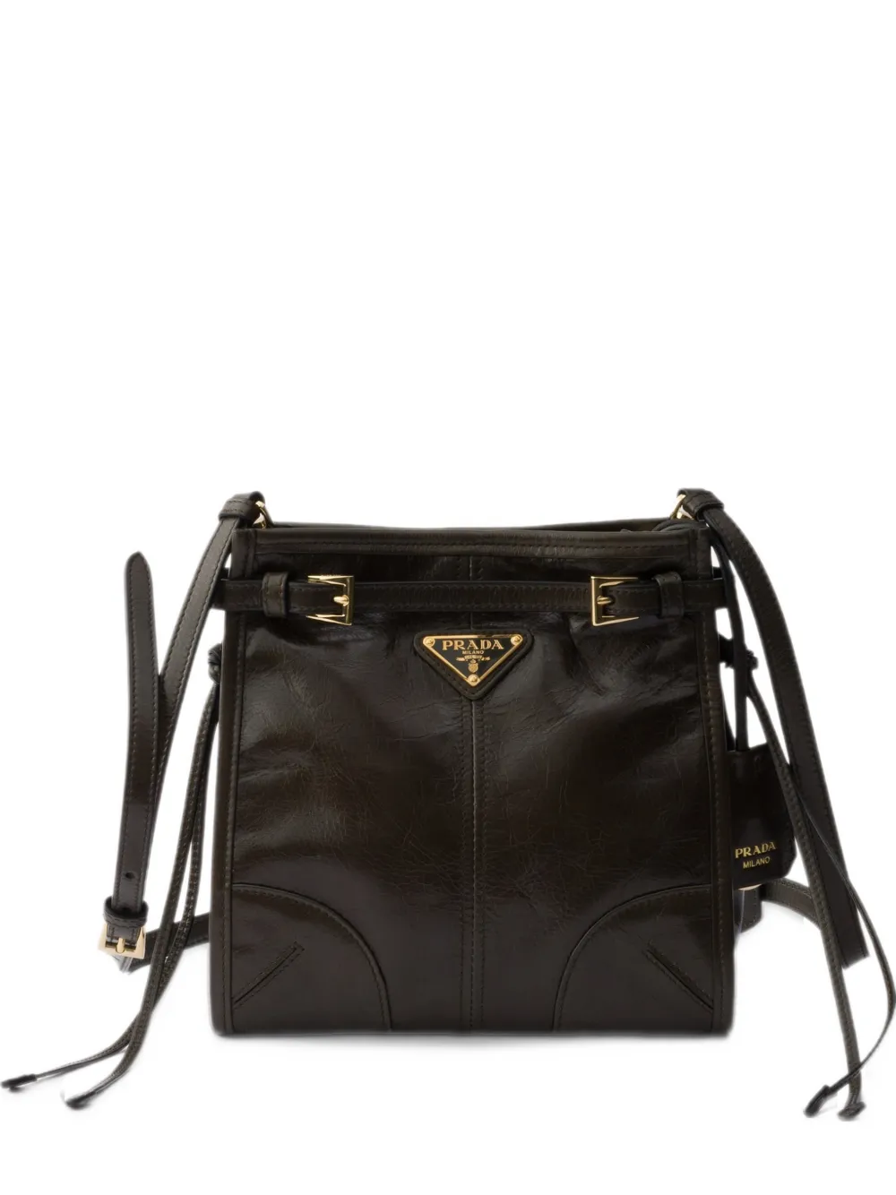 Prada Bonnie leather mini shoulder bag - Verde