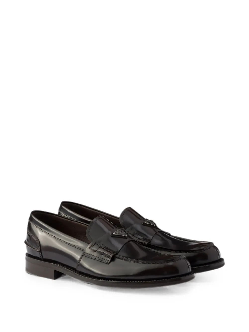 Prada Sneakers van geborsteld leer Bruin