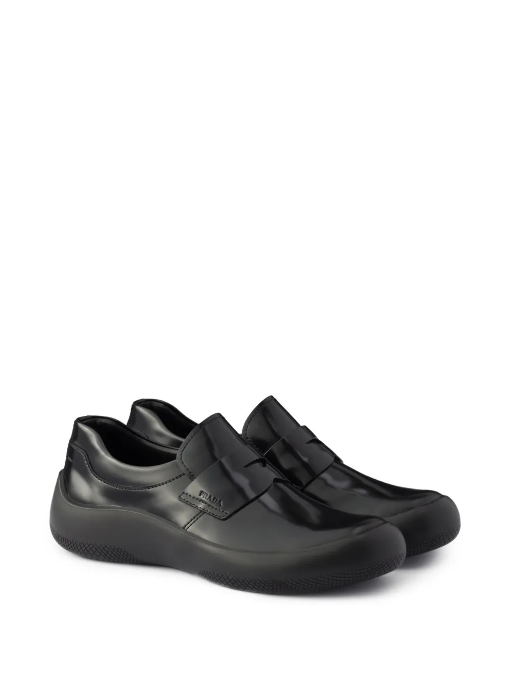 Prada Sneakers van geborsteld leer Zwart