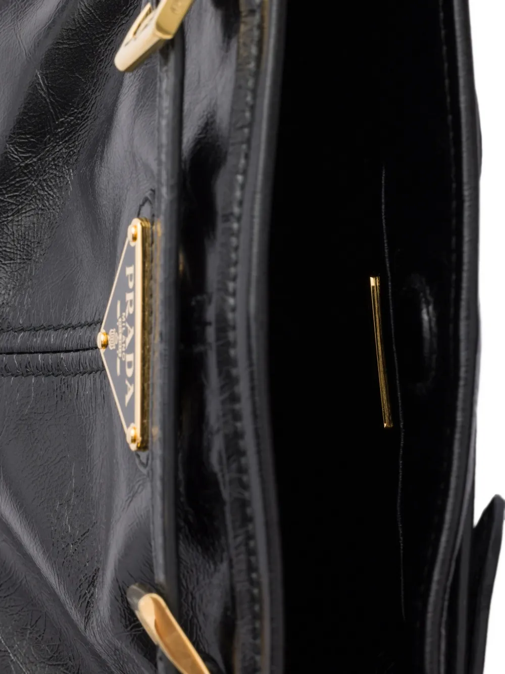 Prada Bonny leren mini-schoudertas Zwart