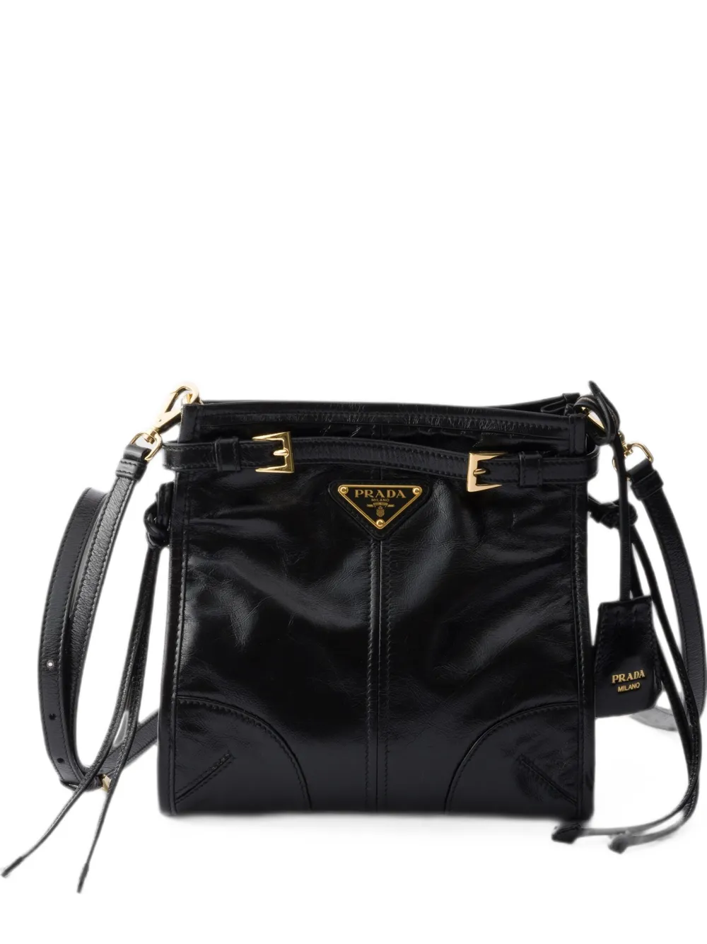 Prada Bonnie leather mini shoulder bag - Nero