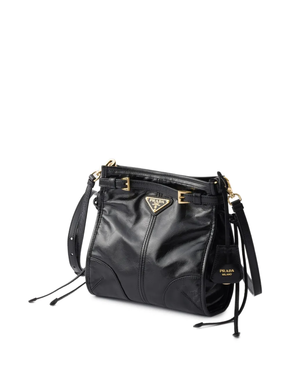 Prada Bonny leren mini-schoudertas Zwart