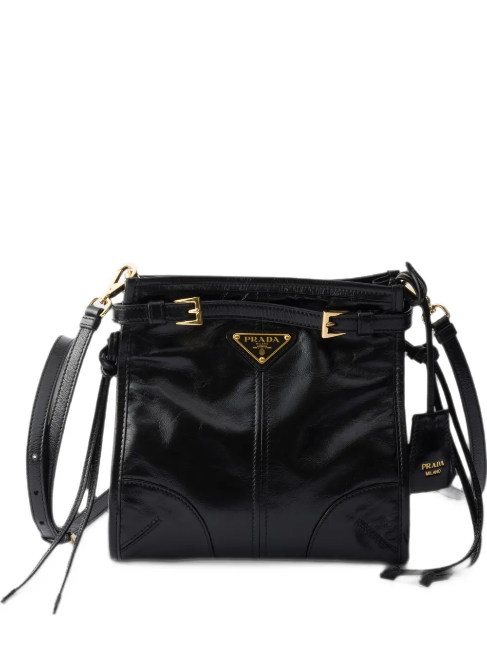 Prada Bonnie leather mini shoulder bag - Nero